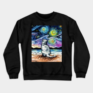 White Cat Night 2 Crewneck Sweatshirt